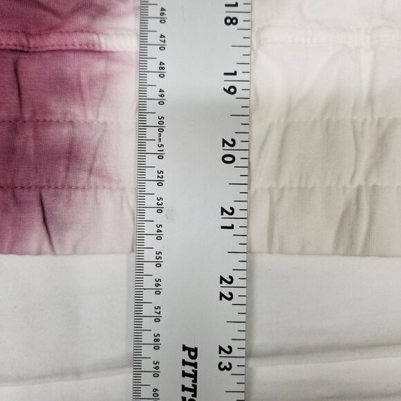 Womens Joy Lab Burgundy & White Crop Sweatshirt Long Sleeve Crew Neck Size M - Picture 6 of 6